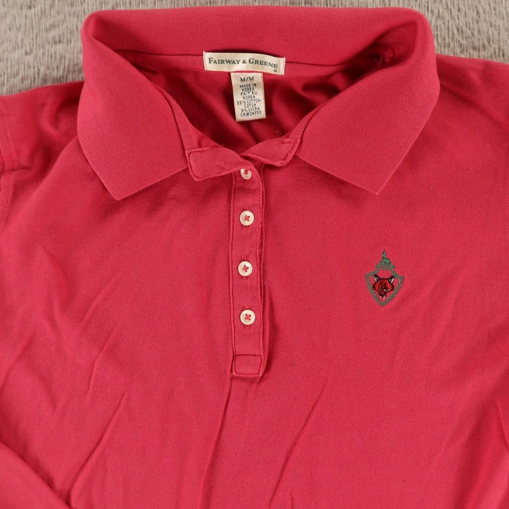 Fairway & Greene Womens M Pink Cotton Blend Fox Chapel Golf - Picture 2 of 9